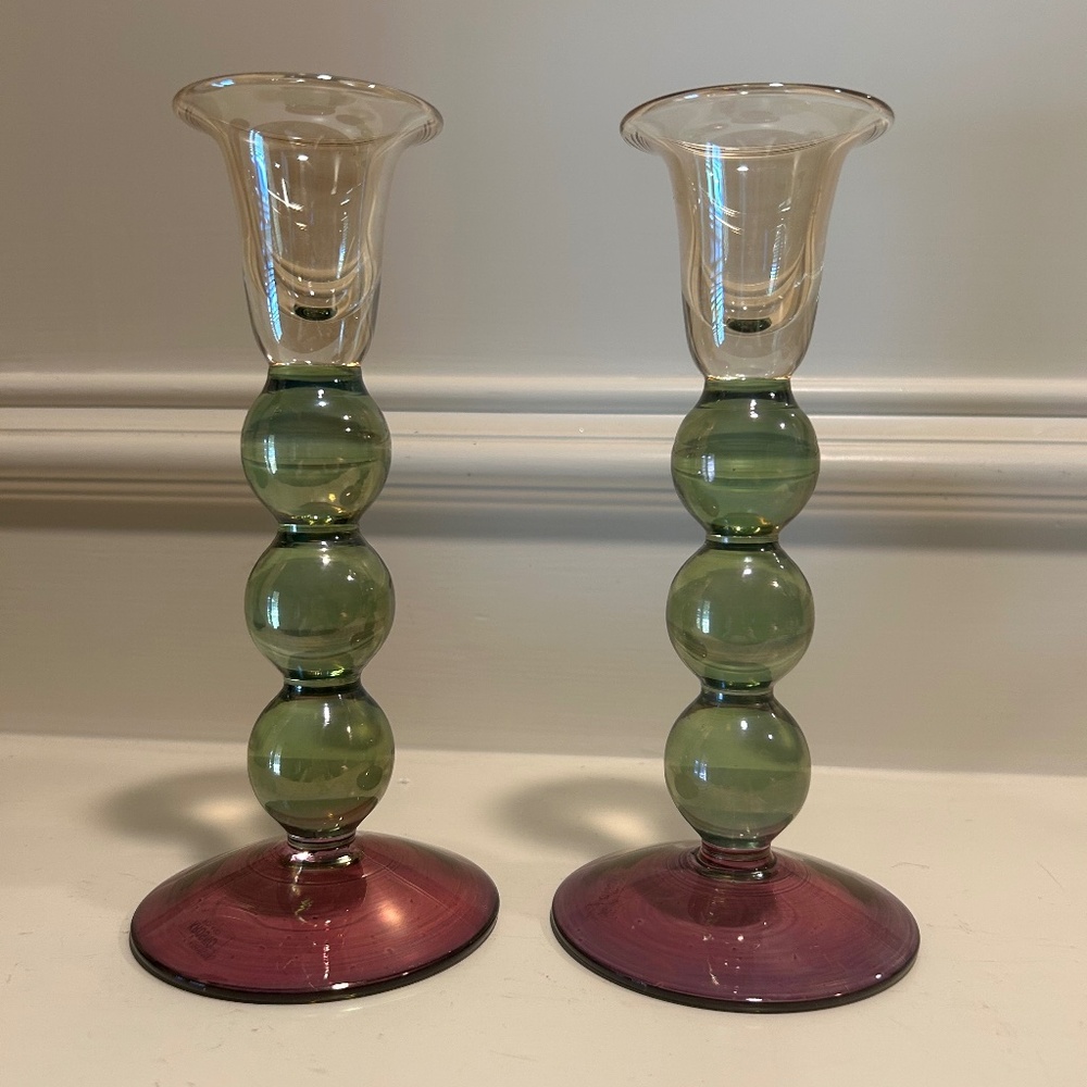 Pair of Krosno Poland Candlesticks